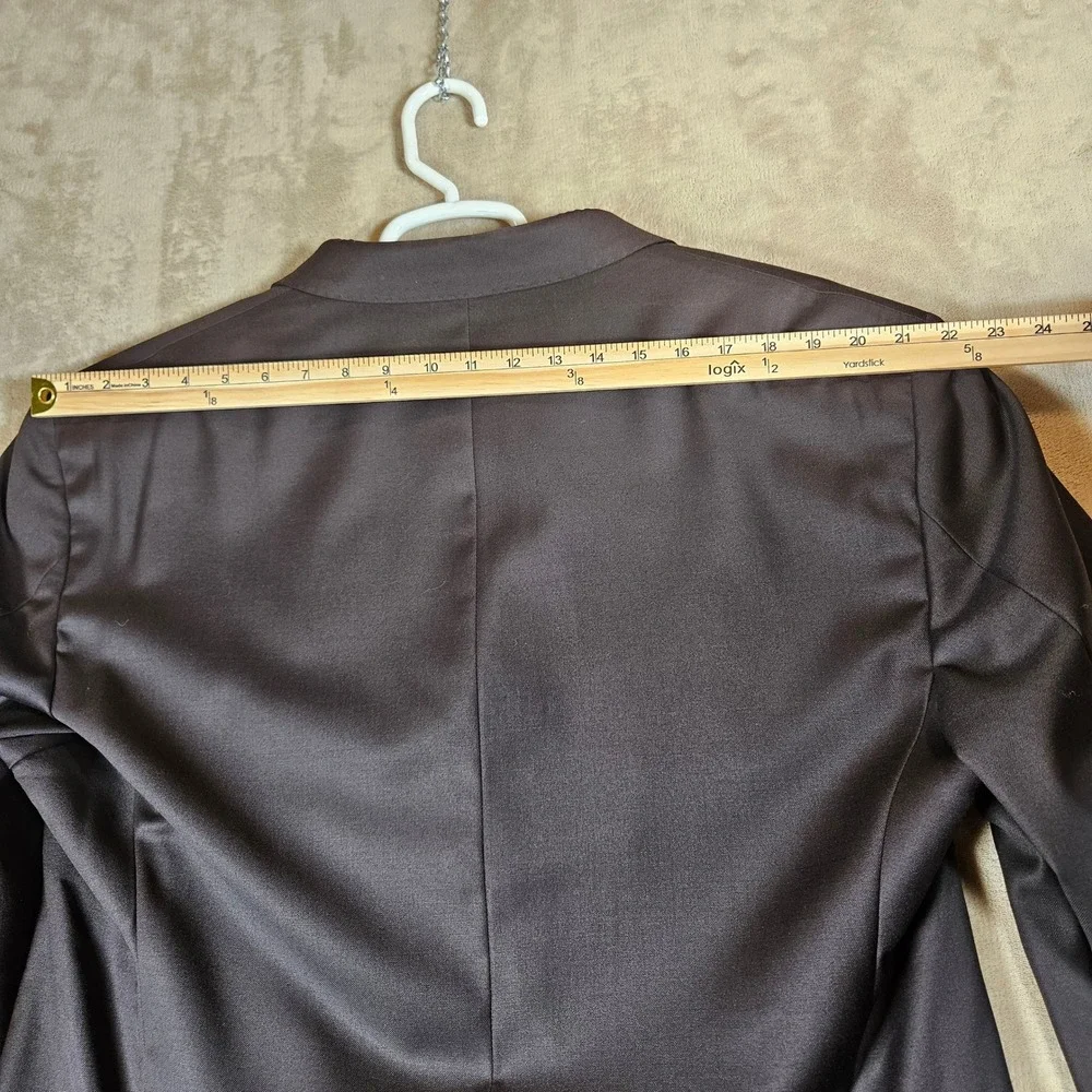 Giorgio Valentini Mens Suit 46L Dark Brown 100% Super 140s Wool Made in Italy